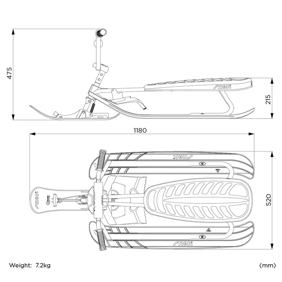 Stiga Snowracer incl. Sitzpolster